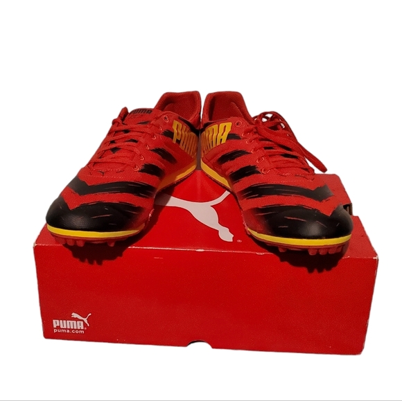 Puma Red/Yellow Track Shoes Men's Size 11 New In Box - Picture 3 of 7